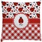 Ladybugs & Gingham Decorative Pillow Case (Personalized)
