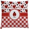 Ladybugs & Gingham Decorative Pillow Case (Personalized)
