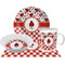 Ladybugs & Gingham Dinner Set - 4 Pc (Personalized)