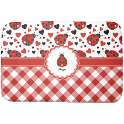 Ladybugs & Gingham Dish Drying Mat (Personalized)