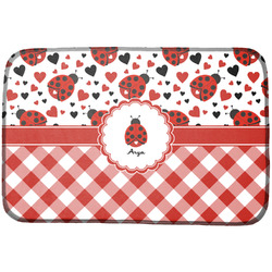 Ladybugs & Gingham Dish Drying Mat (Personalized)