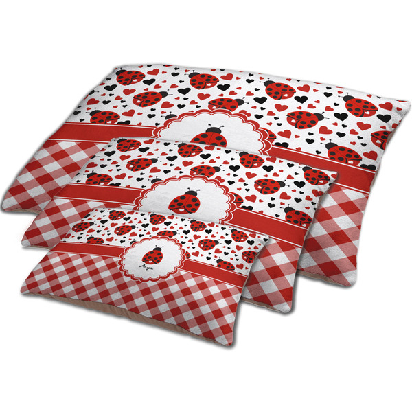 Ladybugs & Gingham Dog Beds - MAIN (sm, med, lrg)