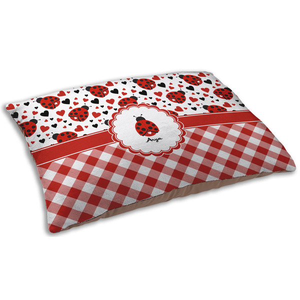 Ladybugs & Gingham Dog Beds - SMALL