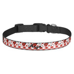 Ladybugs & Gingham Dog Collar - Medium (Personalized)