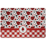 Ladybugs & Gingham Dog Food Mat w/ Name or Text