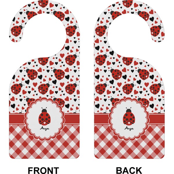 Ladybugs & Gingham Door Hanger (Approval)