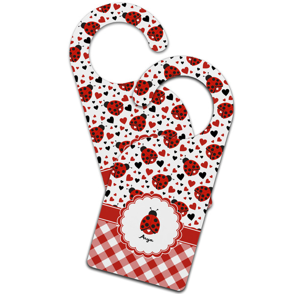 Ladybugs & Gingham Door Hanger - MAIN