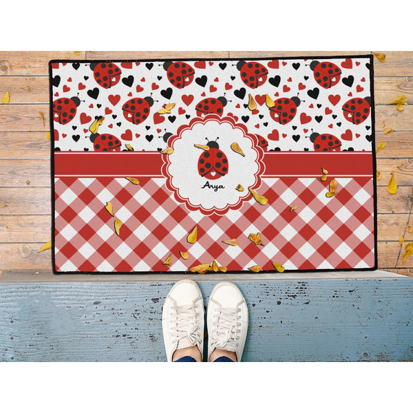 Ladybugs & Gingham Door Mat - LIFESTYLE (Med)