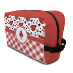Ladybugs & Gingham Toiletry Bag / Dopp Kit (Personalized)