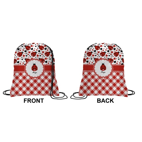 Ladybugs & Gingham Drawstring Backpack