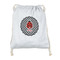 Ladybugs & Gingham Drawstring Backpacks - Sweatshirt Fleece - Double Sided - FRONT