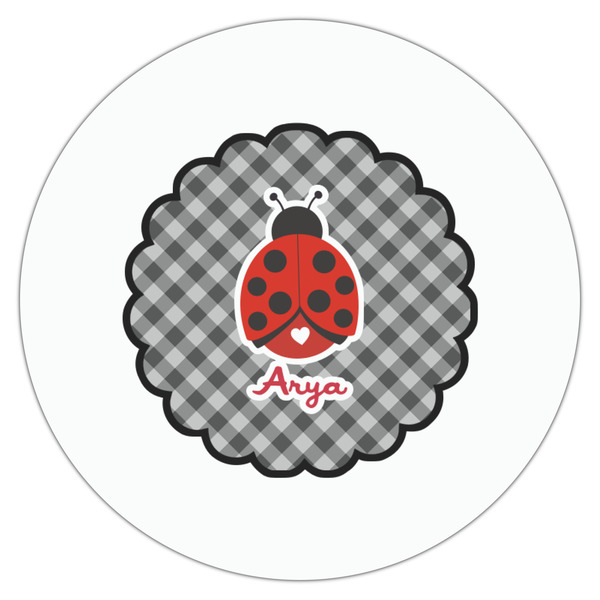 Ladybugs & Gingham Drink Topper - Medium - Single