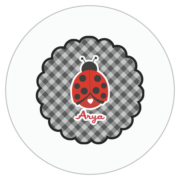 Ladybugs & Gingham Drink Topper - XLarge - Single