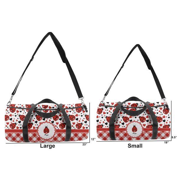 Ladybugs & Gingham Duffle Bag Small and Large