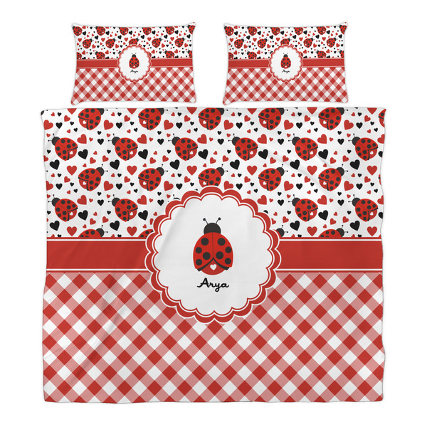 Ladybugs & Gingham Duvet Cover Set - King - Alt Approval