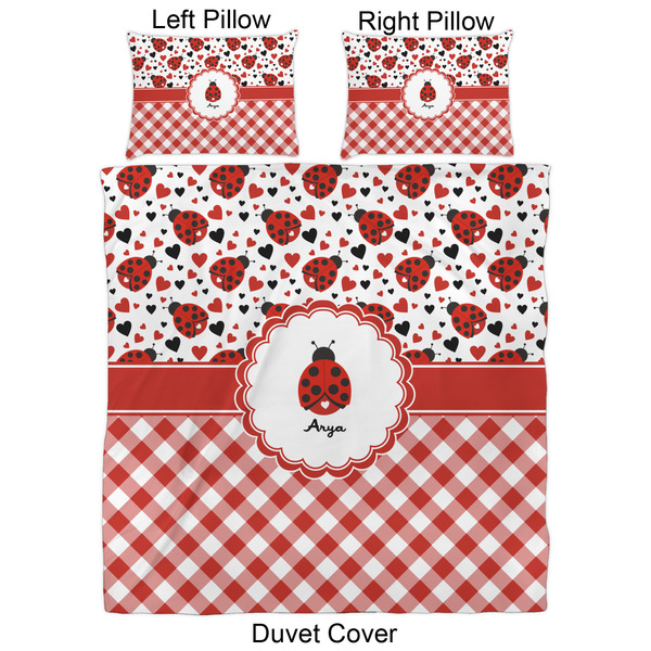 Ladybugs & Gingham Duvet Cover Set - Queen - Approval