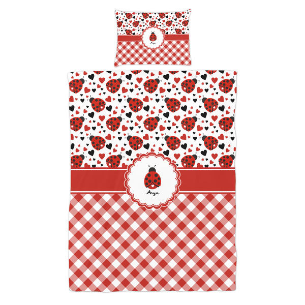 Ladybugs & Gingham Duvet Cover Set - Twin - Alt Approval