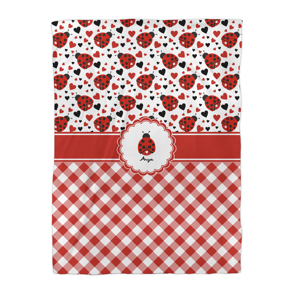 Ladybugs & Gingham Duvet Cover - Twin XL - Front