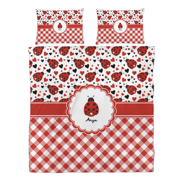 Ladybugs & Gingham Duvet cover Set - Queen - Alt Approval