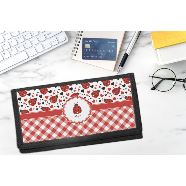 Ladybugs & Gingham DyeTrans Checkbook Cover - LIFESTYLE