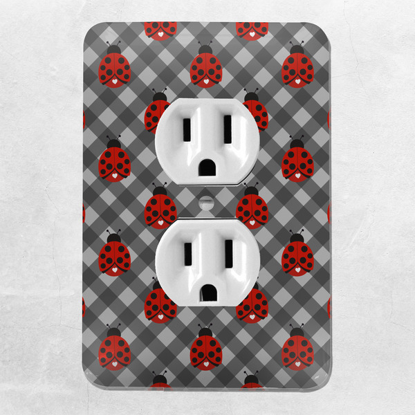 Ladybugs & Gingham Electric Outlet Plate - LIFESTYLE