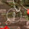 Ladybugs & Gingham Engraved Glass Ornaments - Round (Lifestyle)