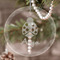 Ladybugs & Gingham Engraved Glass Ornament (Personalized)