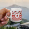 Ladybugs & Gingham Espresso Cup - 3oz LIFESTYLE (new hand)
