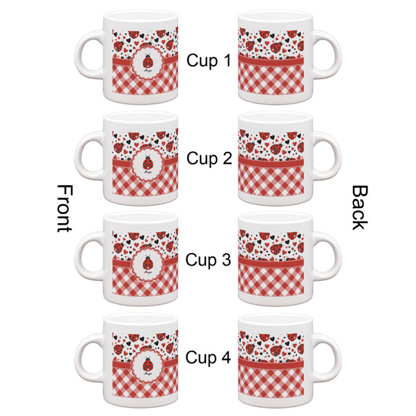 Ladybugs & Gingham Espresso Cup Set of 4 - Apvl