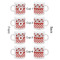 Ladybugs & Gingham Espresso Cup Set of 4 - Apvl
