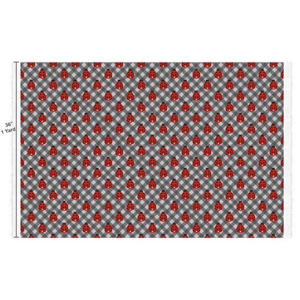 Ladybugs & Gingham Fabric Full Yard