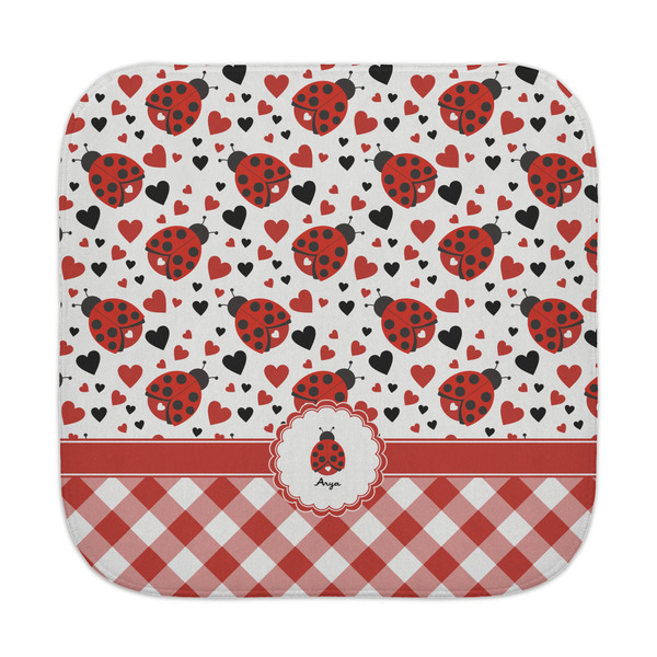 Custom Ladybugs & Gingham Face Towel (Personalized)