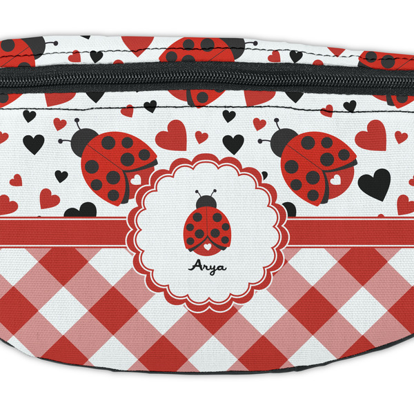 Ladybugs & Gingham Fanny Pack - Closeup
