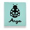 Ladybugs & Gingham Leather Binders - 1" - Teal - Front View