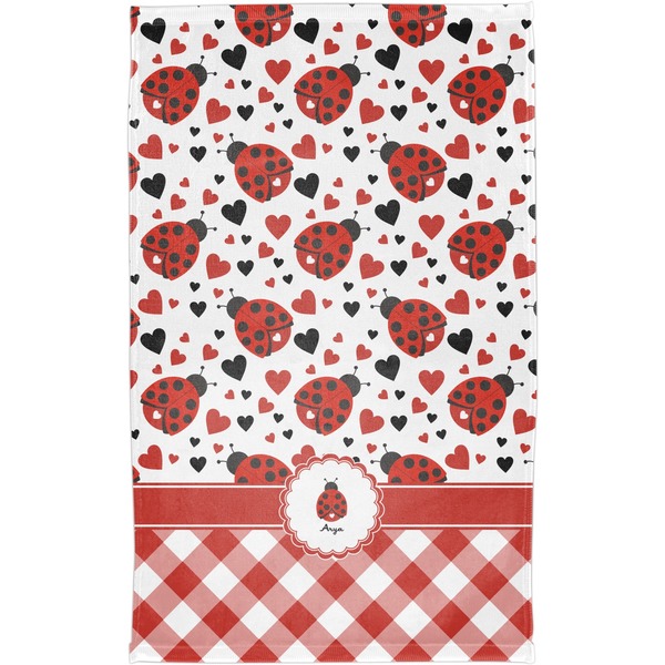 Ladybugs & Gingham Finger Tip Towel - Full View