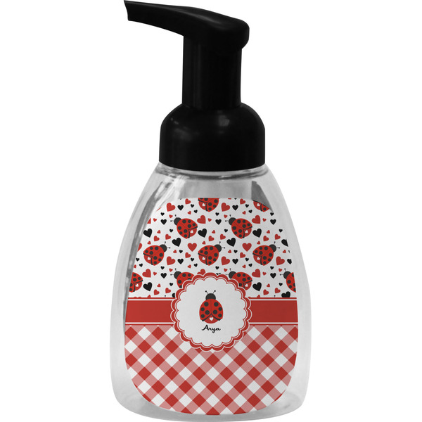Custom Ladybugs & Gingham Foam Soap Bottle (Personalized)