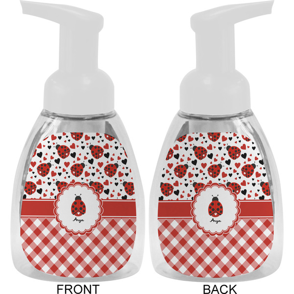 Ladybugs & Gingham Foam Soap Bottle Approval - White