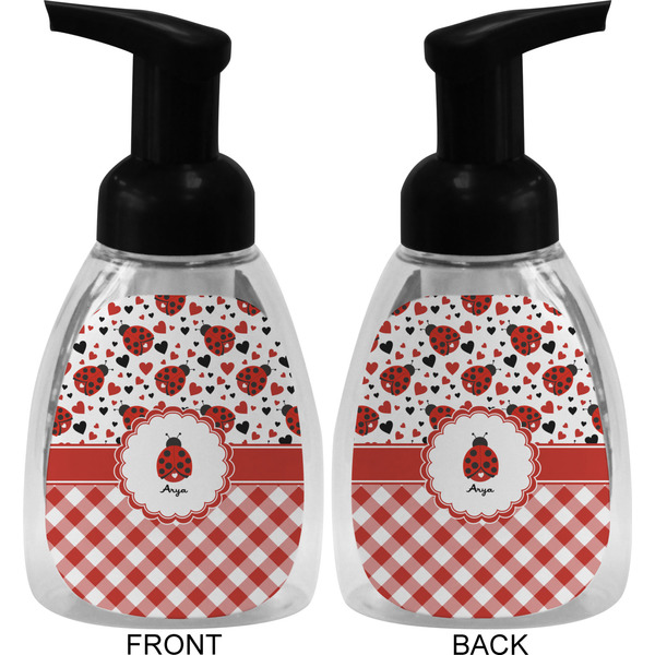 Ladybugs & Gingham Foam Soap Bottle (Front & Back)