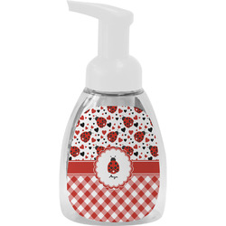 Ladybugs & Gingham Foam Soap Bottle - White (Personalized)