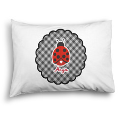 Ladybugs & Gingham Pillow Case - Standard - Graphic (Personalized)