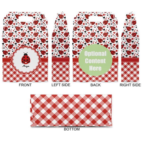 Ladybugs & Gingham Gable Favor Box - Approval