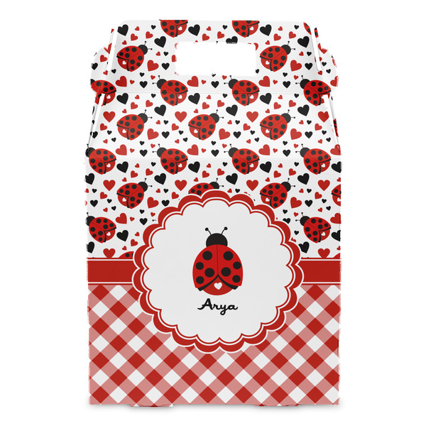 Ladybugs & Gingham Gable Favor Box - Front