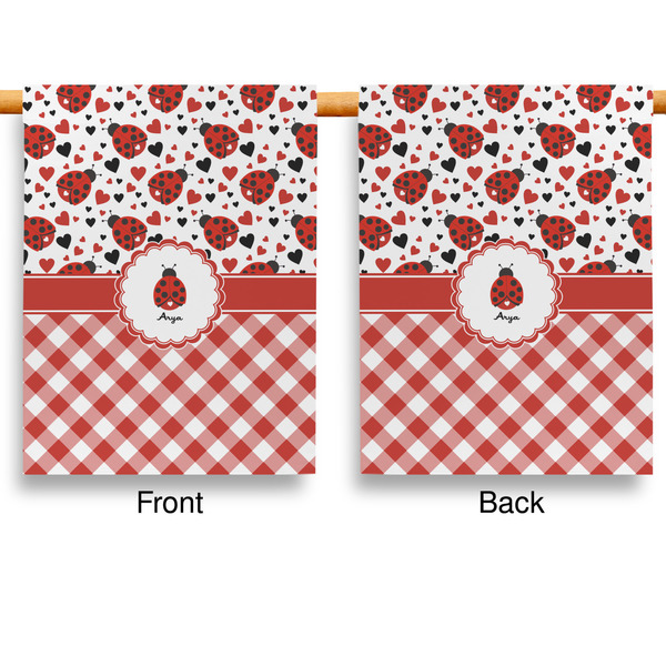 Ladybugs & Gingham Garden Flags - Large - Double Sided - APPROVAL