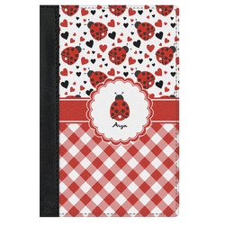Ladybugs & Gingham Genuine Leather Passport Cover (Personalized)