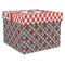 Ladybugs & Gingham Gift Boxes with Lid - Canvas Wrapped - X-Large - Front/Main