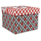 Ladybugs & Gingham Gift Box with Lid - Canvas Wrapped - XX-Large (Personalized)