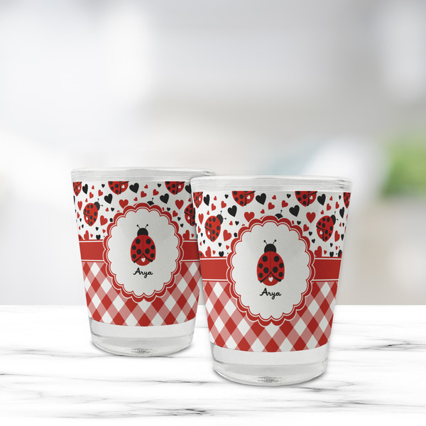 Ladybugs & Gingham Glass Shot Glass - Standard - LIFESTYLE