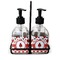 Ladybugs & Gingham Glass Soap Lotion Bottle
