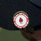 Ladybugs & Gingham Golf Ball Marker Hat Clip - Gold - On Hat