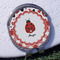 Ladybugs & Gingham Golf Ball Marker Hat Clip - Silver - Front